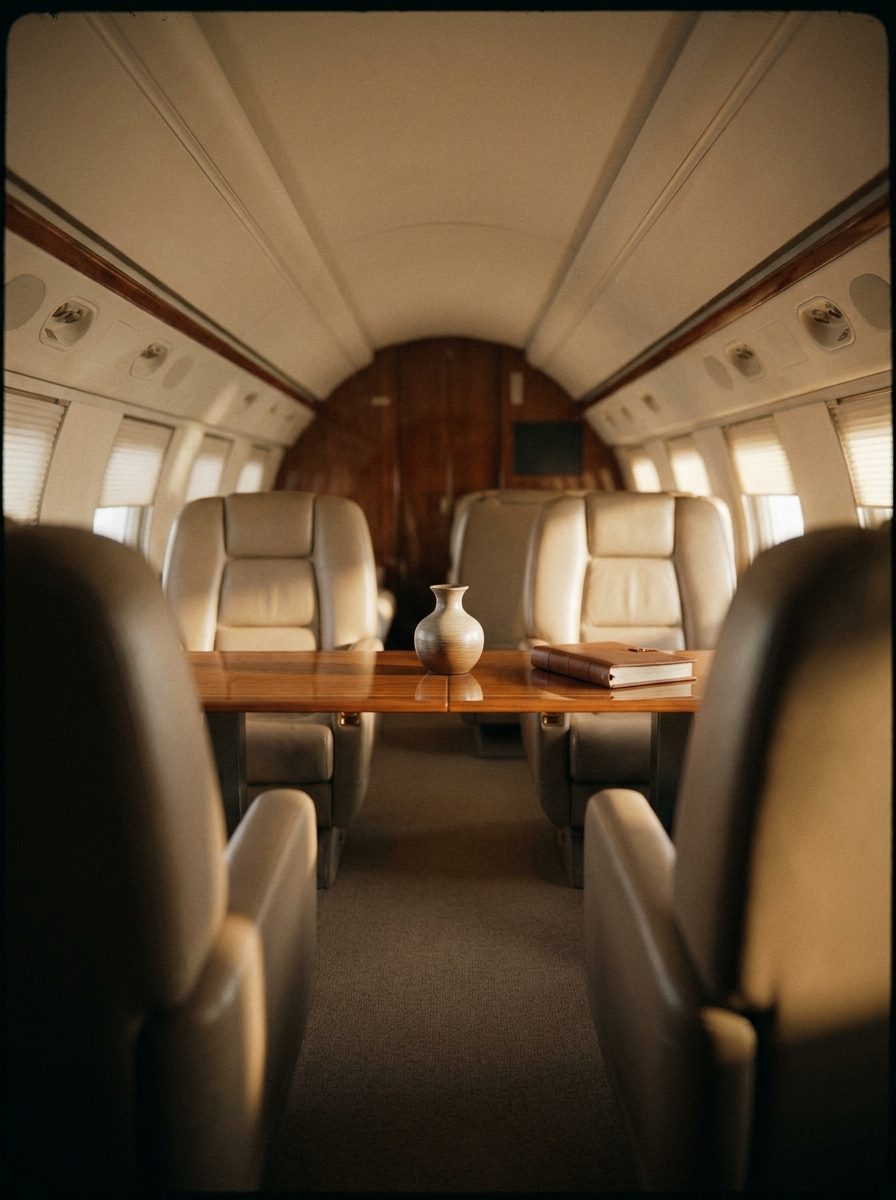 Heavy jet lounge cabin