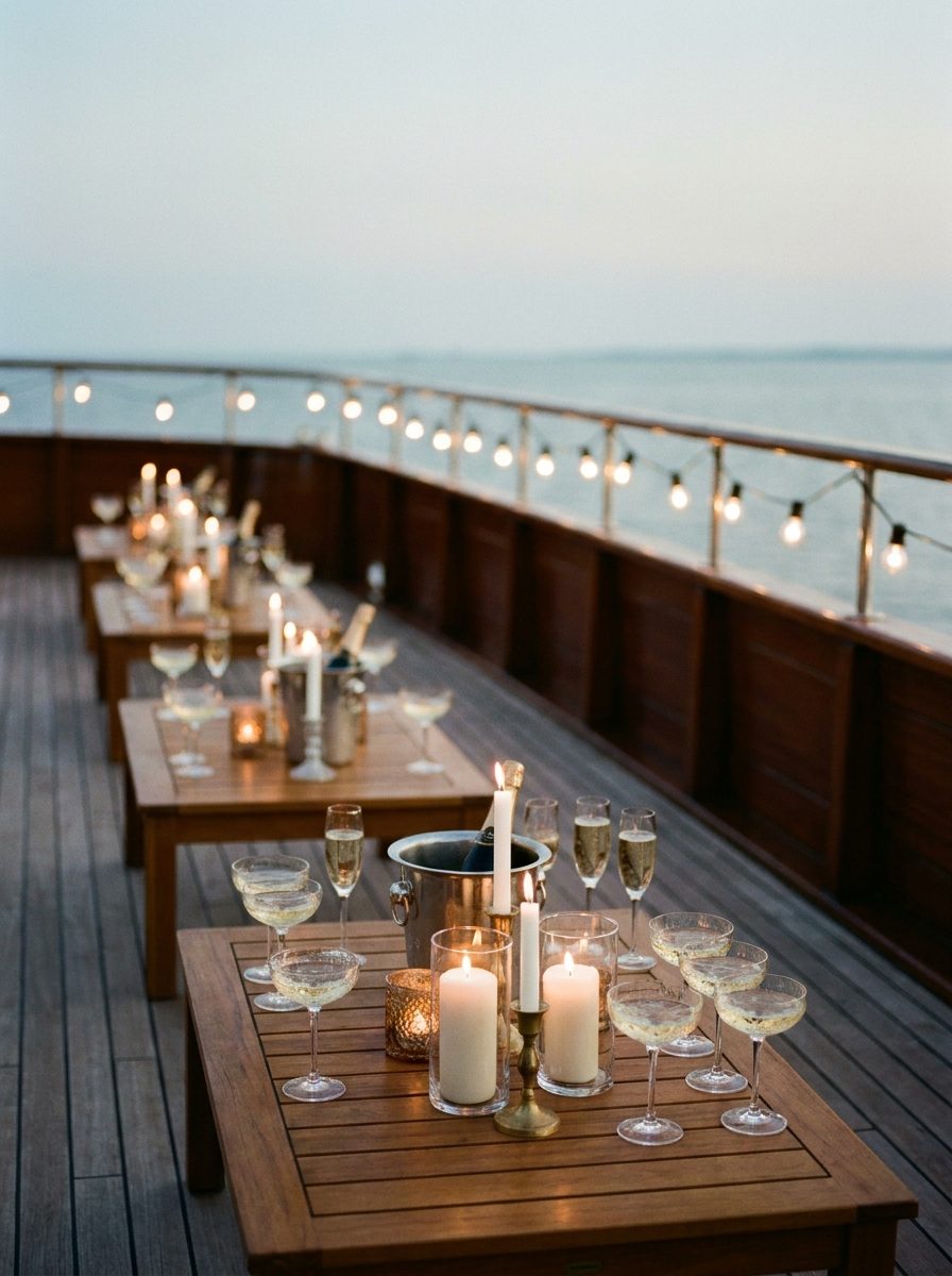 Evening reception on deck